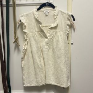 J crew off white blouse